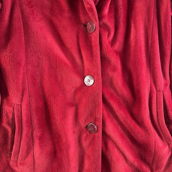 Formula X Small S Pea Coat Vintage Velour Fleece Lined 3 Button Jacket Pockets - Picture 3 of 10